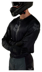 Jersey Moto Fox 180 Blackout - Confort Uscat și Ventilație Superioară
