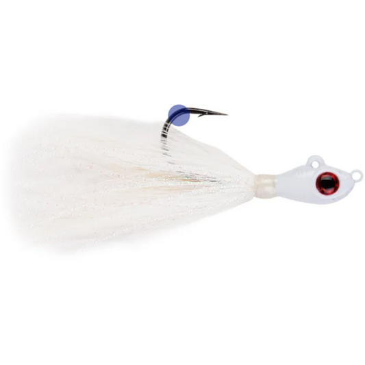 Jig Big Eye Bucktail Mustad - White Crystal Flash, 7g