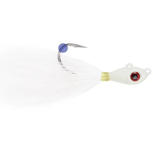 Jig Bucktail Big Eye Mustad - Verde/Alb Fosforescent, 10g