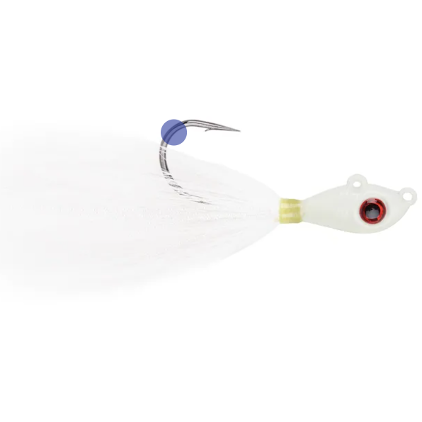 Jig Bucktail Big Eye Mustad - Verde/Alb Fosforescent, 7g