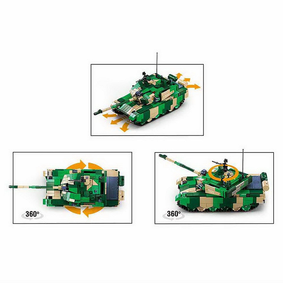 Kit Construcție Tanc RC Sluban Army ZTZ-99AS M38-B7071 Sluban - Asamblează și Domină