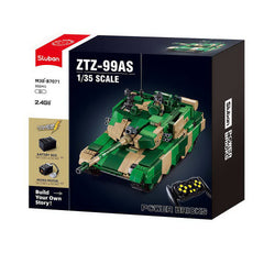 Kit Construcție Tanc RC Sluban Army ZTZ-99AS M38-B7071 Sluban - Asamblează și Domină