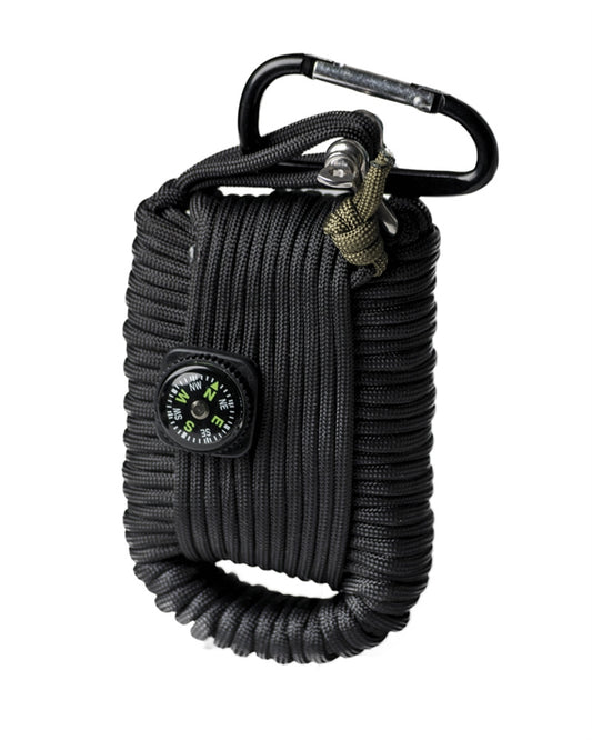 Kit de Supraviețuire Mil-Tec Paracord Large – 12 m Paracord, Negru