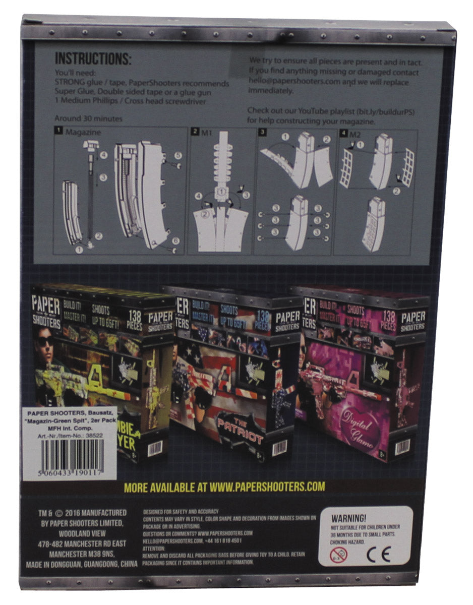 Kit Lansatoare Hârtie DIY "Green Spit" - Pachet 2, Compatibil 38502