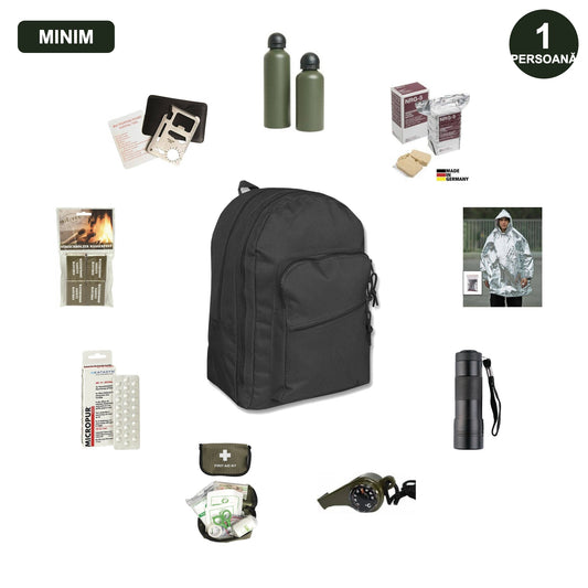 Kit Minim de Urgență 72h Mil-Tec pentru 1 Persoană