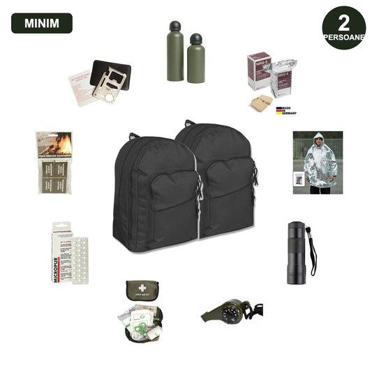 Kit Minim de Urgență 72h Mil-Tec pentru 2 Persoane