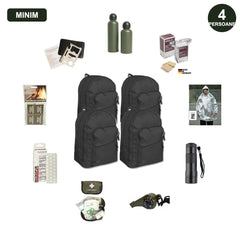 Kit Minim de Urgență 72h Mil-Tec pentru 4 Persoane