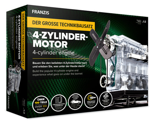 Kit Model Motor 4 Cilindri Franzis - Transparent, Sunet Real