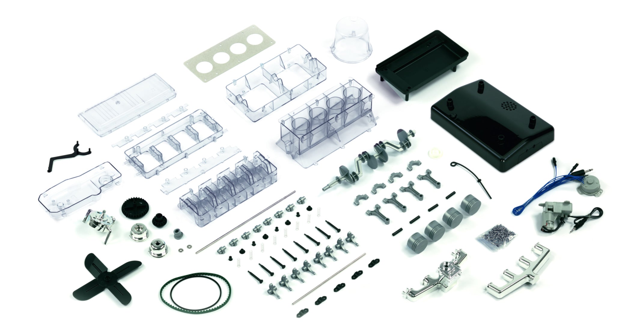Kit Model Motor 4 Cilindri Franzis - Transparent, Sunet Real