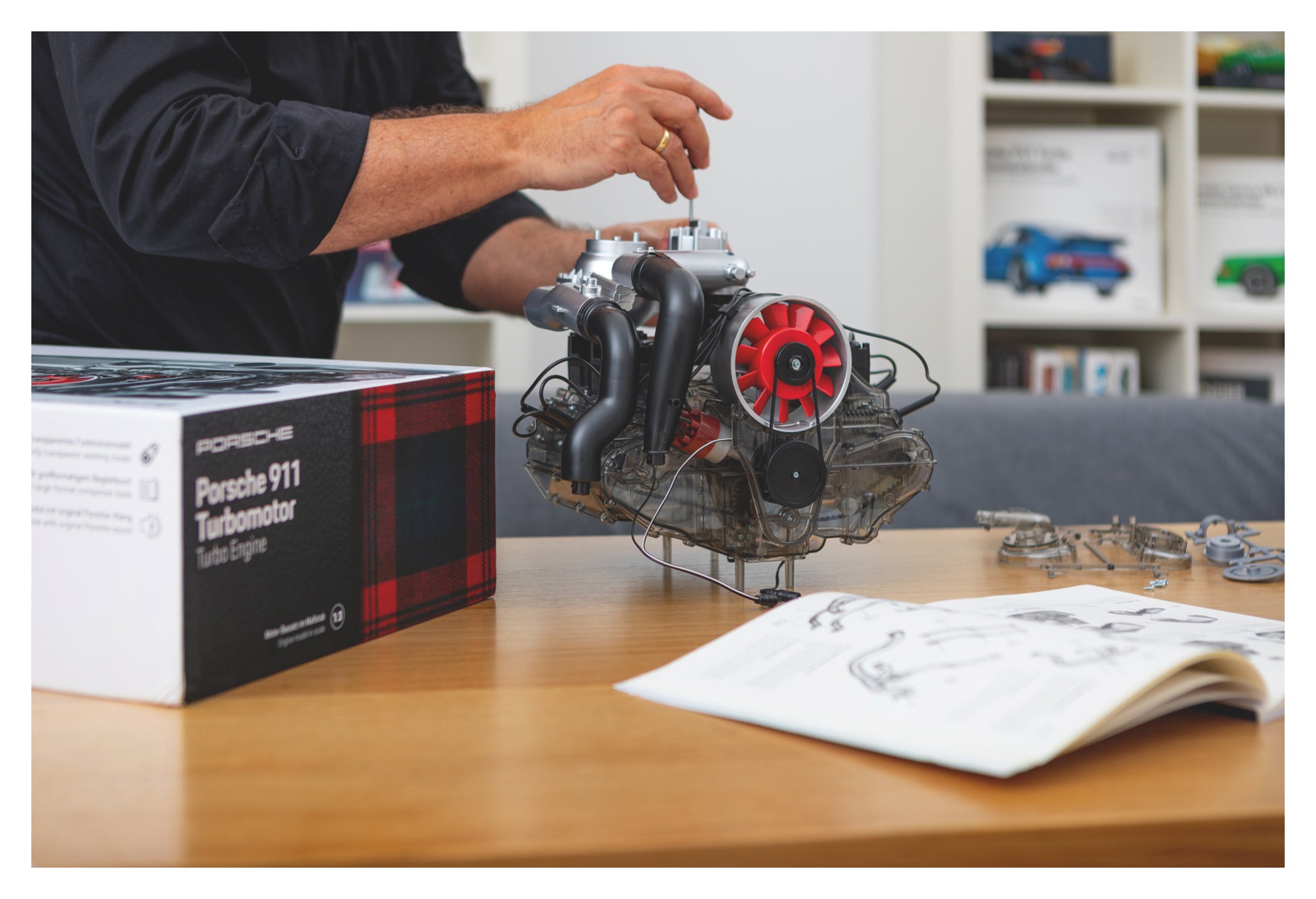 Kit Model Motor Porsche 911 Turbo - Detalii Autentice, Sunet Real