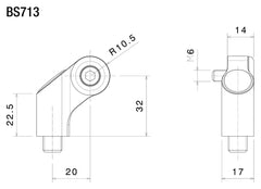 Kit Montaj Universal Oglinzi Rizoma - Aluminiu CNC