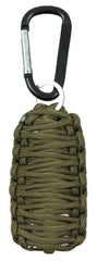 Kit Survival Parachute Cord Oliv MFH - Învelit Paracord, Carabină