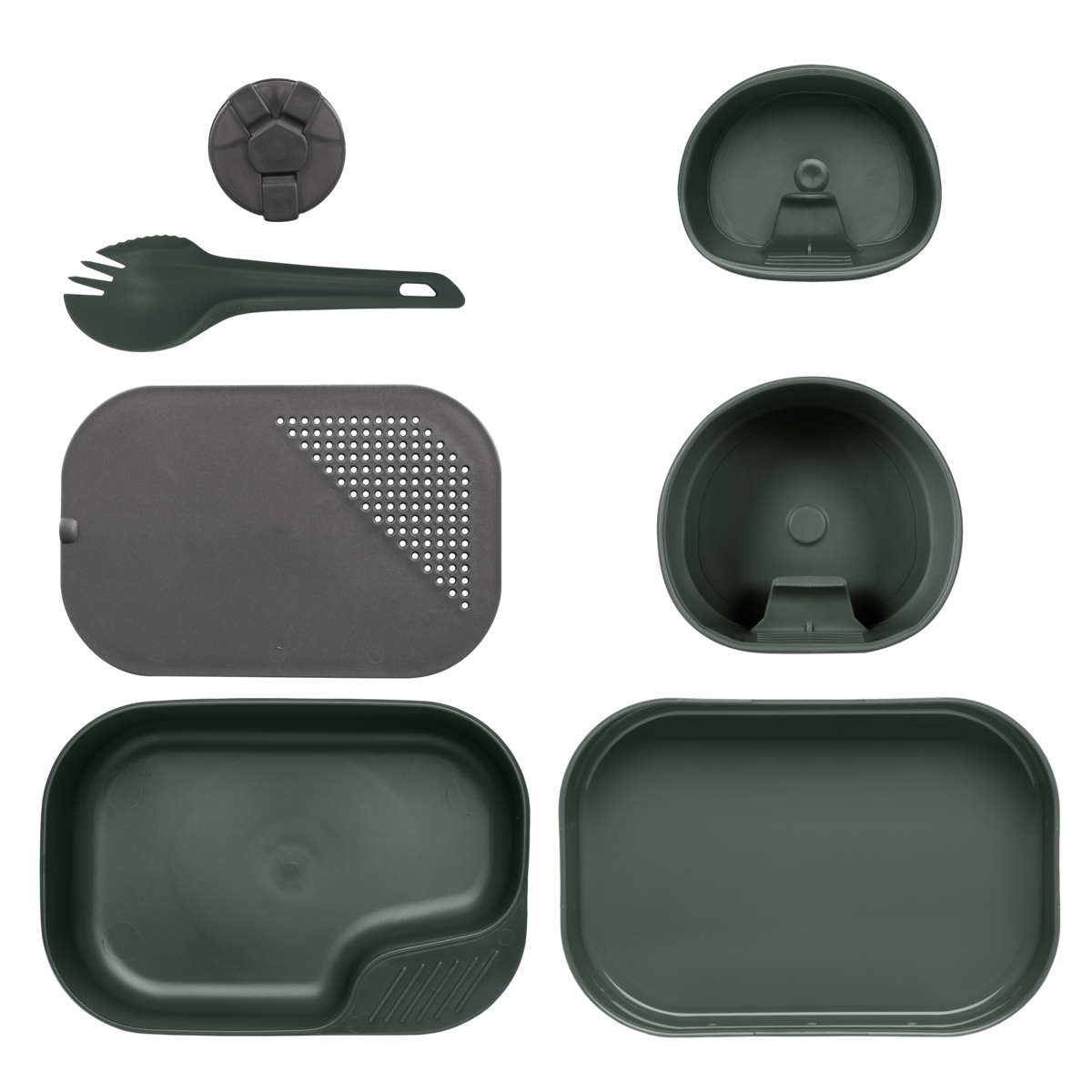 Kit Veselă Camping Wildo® Camp-A-Box® Complete BPA-free Olive Green