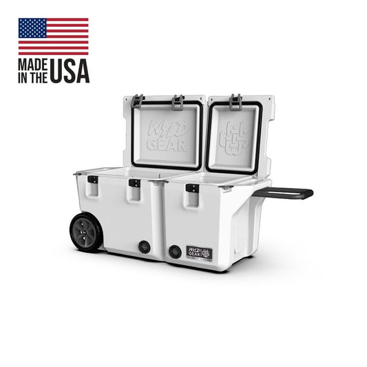 Lădiță frigorifică Wyld Gear 65QT Divided Cooler Alb Herbertz - Izolație premium, Păstrare gheață lungă
