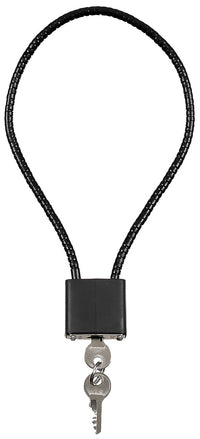 Lacăt Cablu Oțel cu Chei Negru MFH - Cablu 36cm, Greutate 140g
