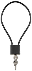 Lacăt Cablu Oțel cu Chei Negru MFH - Cablu 36cm, Greutate 140g