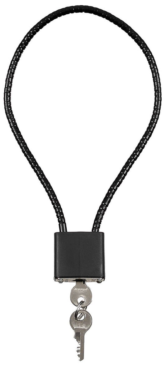 Lacăt Cablu Oțel cu Chei Negru MFH - Cablu 36cm, Greutate 140g