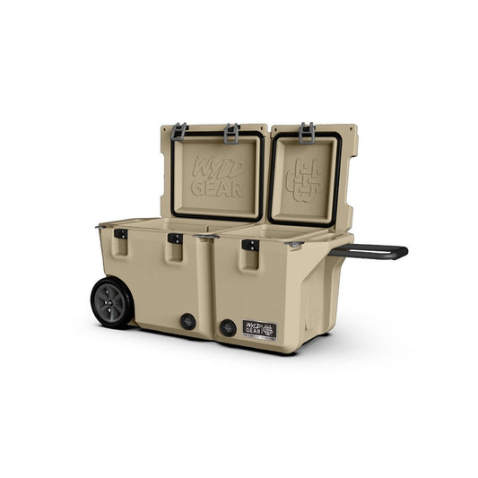 Ladă Frigorifică Wyld Gear 65QT Divided Cooler Tan Herbertz - Polietilenă Rotomoulded, Capacitate 62.4L