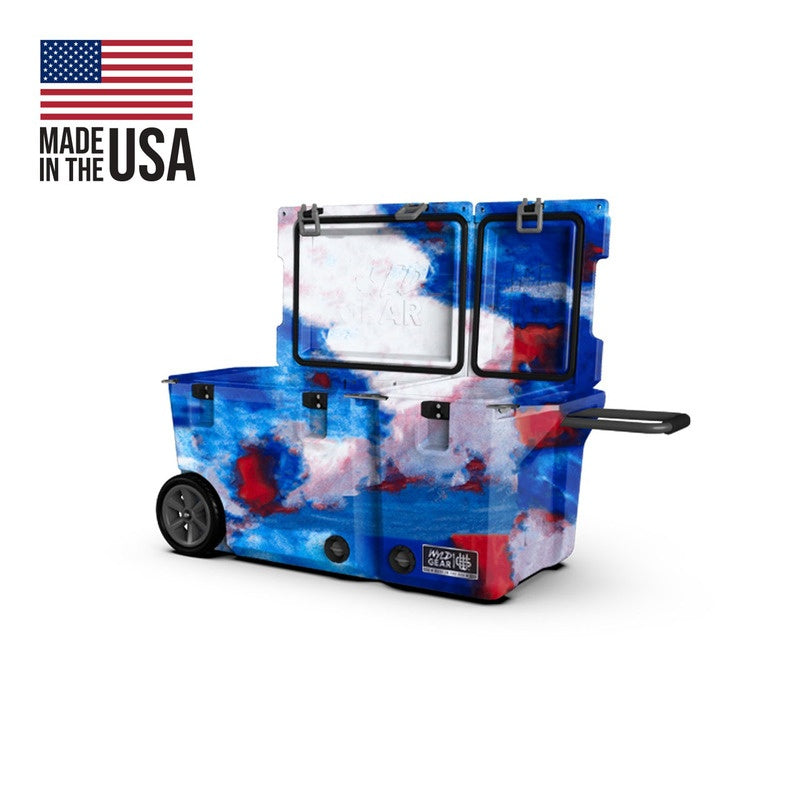 Ladă Frigorifică Wyld Gear 90QT Divided Cooler Roșu Herbertz - Roto-turnată, Păstrare Gheață Zile