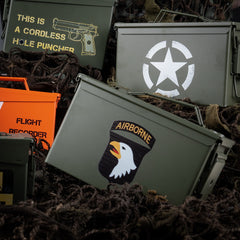 Ladă Munitie 50 Cal. 101st Airborne Verde - Rezistență de Elită