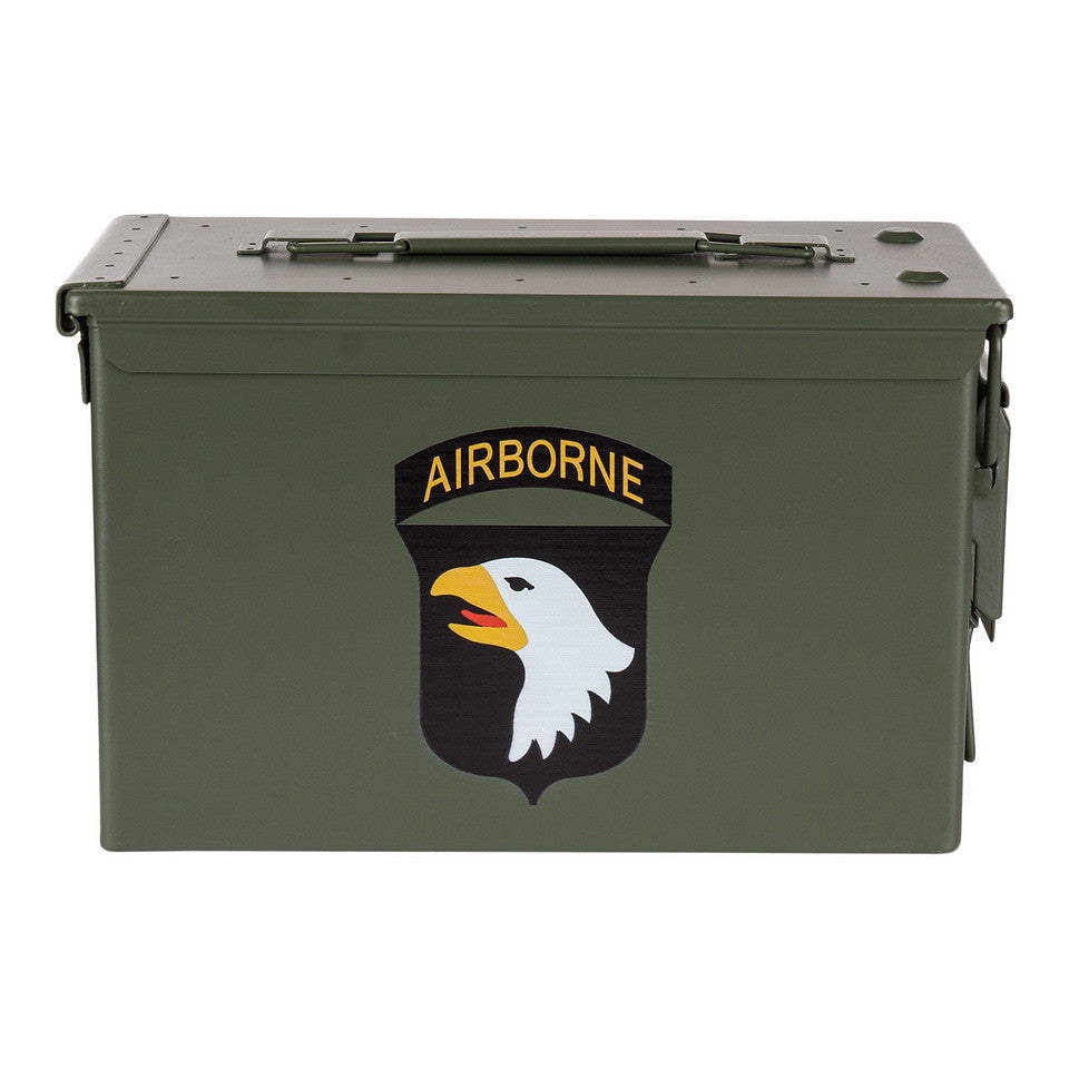 Ladă Munitie 50 Cal. 101st Airborne Verde - Rezistență de Elită