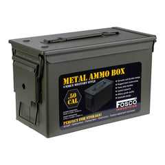 Ladă Munitie 50 Cal. - Caution Risk Verde - Stocare Tactică Profesională