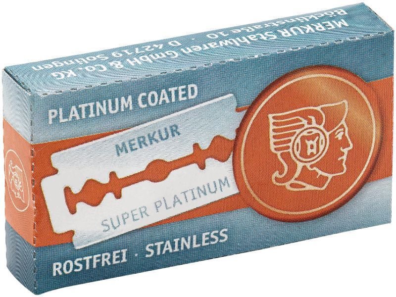 Lame de Ras Merkur SUPER PLATINUM 910 Herbertz - Oțel, Super-ascuțite