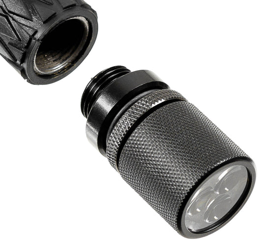 Lampă Baston Schlagstock Negru MFH - Corp Aluminiu, 3 LED-uri