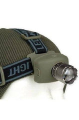 Lampă Frontală Mil-Tec CREE 3 W – Zoom, 3 x AAA, Oliv