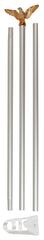 Lance Drapel Alb cu Vârf Auriu MFH - 3 Segmente, 180cm