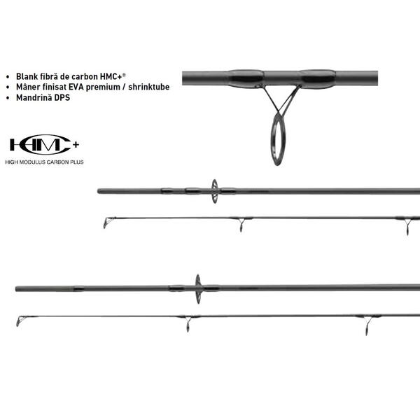 Lansetă Crap Black Widow XT Carp Daiwa - 3.60m, 3.5lbs, 2 Buc