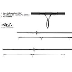 Lansetă Crap Black Widow XT Carp Daiwa - 3.60m, 3.5lbs, 2 Buc