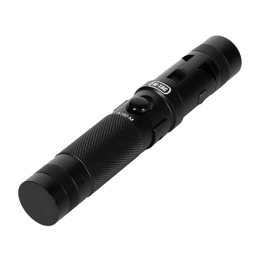 Lanternă A180 M-Tac - Multifuncțională cu Magnet, Negru