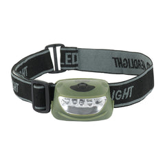Lanternă Frontală 4+1 LED M-Tac - Olive, Moduri Multiple