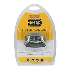 Lanternă Frontală 4+1 LED M-Tac - Olive, Moduri Multiple