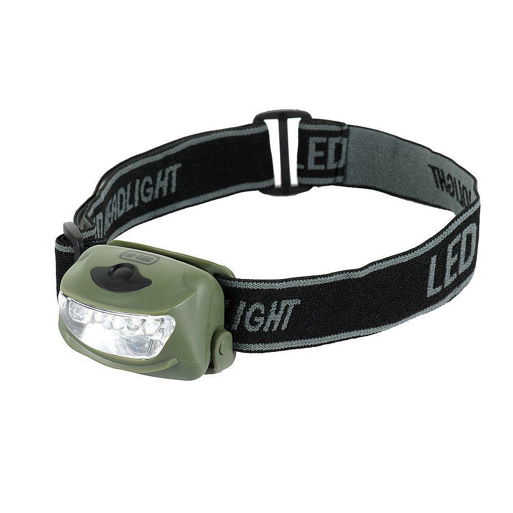 Lanternă Frontală 4+1 LED M-Tac - Olive, Moduri Multiple