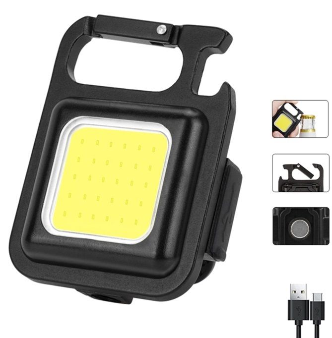 Lanterna Breloc 1 LED COB TED Electric - Acumulator, Magnet, Carabina - 2