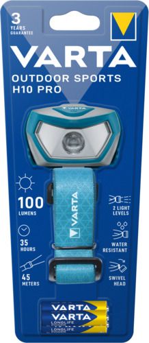 Lanterna Cap Varta H10 Pro LED - 100lm, 35h, IPX4, AAA Incluse - 3