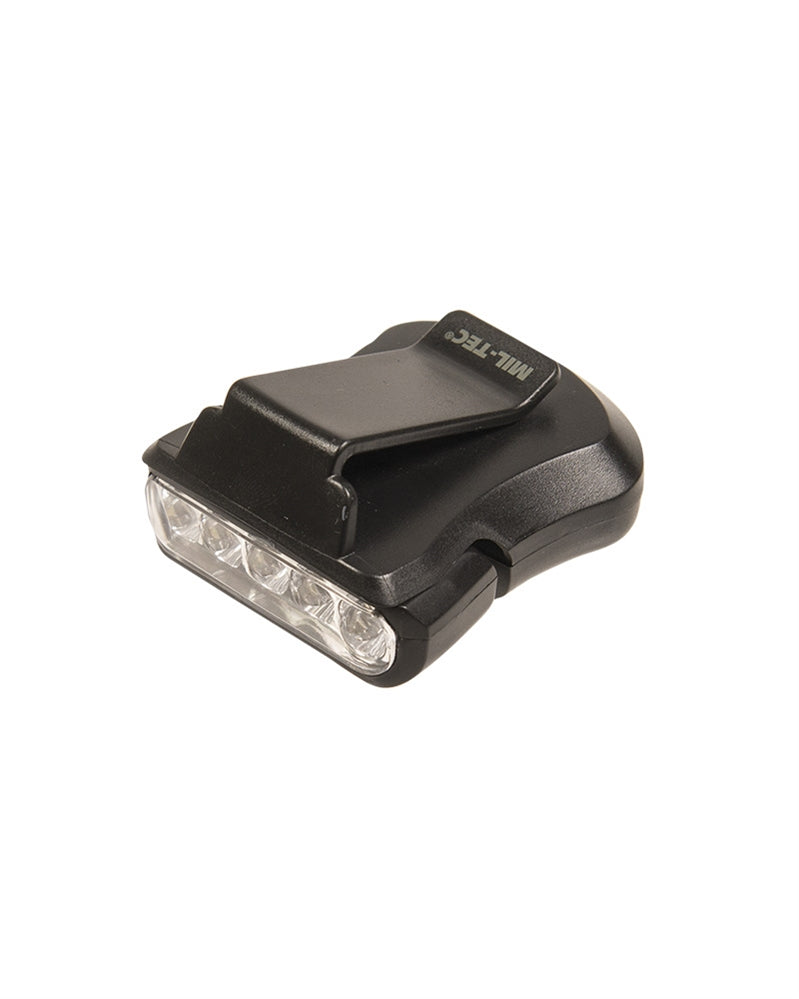 Lanternă cu Clip Mil-Tec Clip Light 5 LED – 50 Lumeni, Baterii CR2032 Incluse