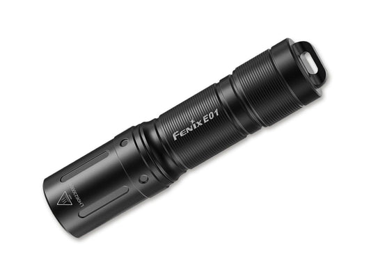 Lanterna Fenix E01 V2.0 Black Boker- Rezistenta la apa IP68, Design Compact