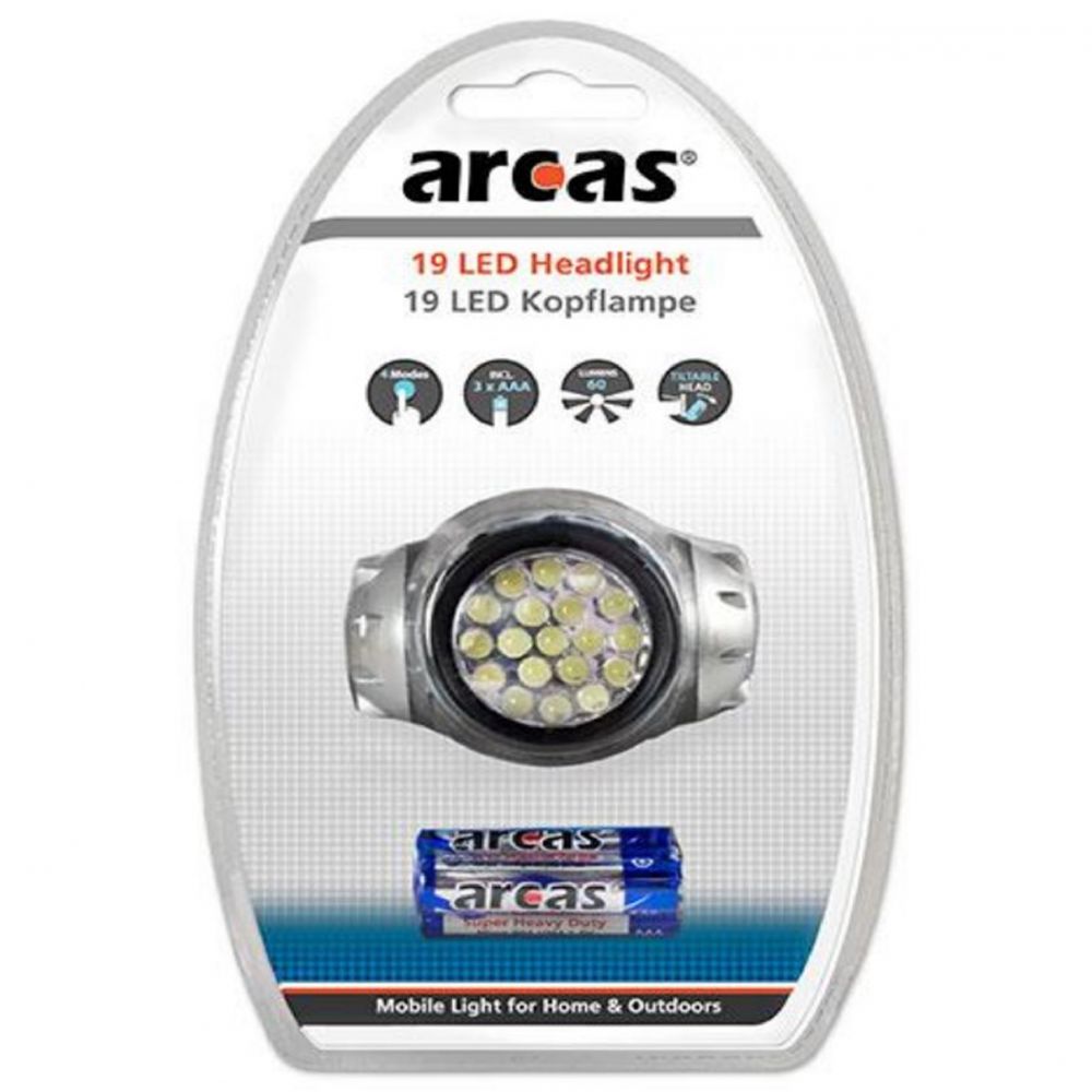 Lanterna Frontală LED Arcas 19 LED-uri CREDD - Compactă, Luminozitate sporită - 3