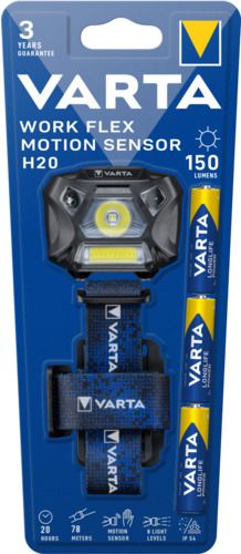 Lanternă Frontală Varta H20 MotionSensor - 150lm, IP54, Durabilă - 3