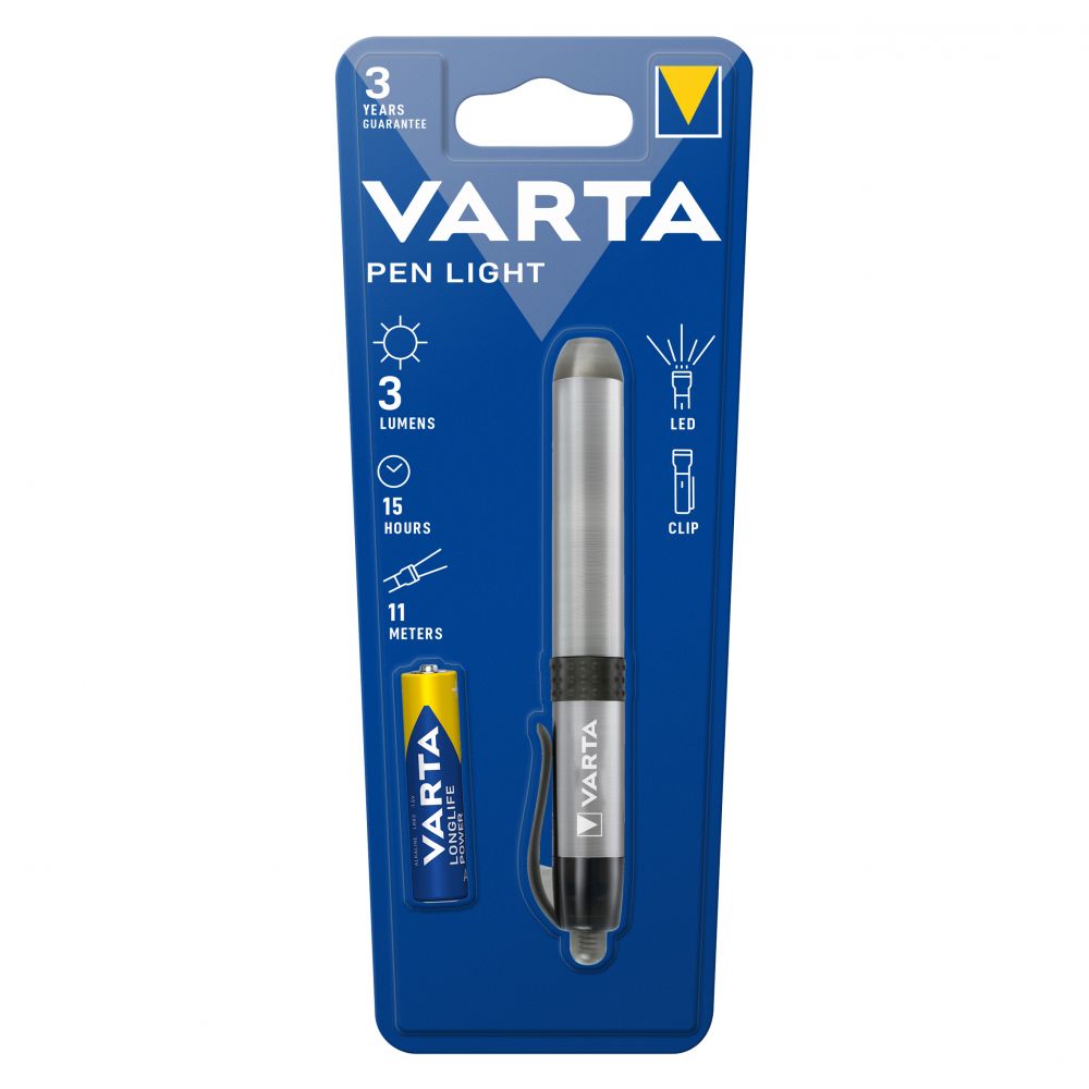 Lanternă LED PEN LIGHT Varta - Compactă, cu Baterie AAA Inclusă - 3