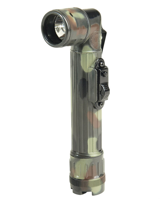 Lanternă Mil-Tec Anglehead US LED Mare – 2 x D, 4 Filtre, Flecktarn