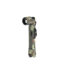Lanternă Mil-Tec Anglehead US LED Mică – 2 x AA, 4 Filtre, Flecktarn