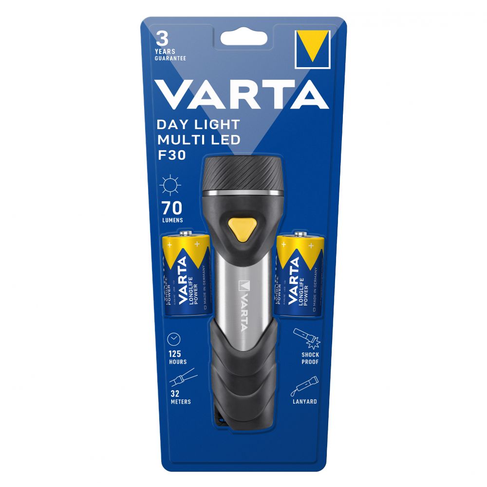 Lanternă Multi LED F30 70lm Varta - Rezistentă la Șocuri, Baterii Incluse - 3