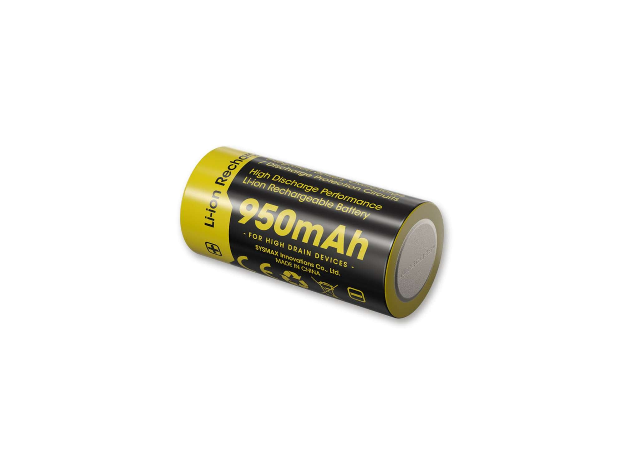 Lanterna Nitecore NL 169 Battery 16340 950 mAh Boker- 950 mAh, Circuit de protectie