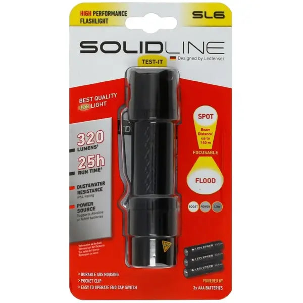 Lanternă Solidline SL6 LEDLENSER - 320 Lumeni, Compactă, Durabilă - 2
