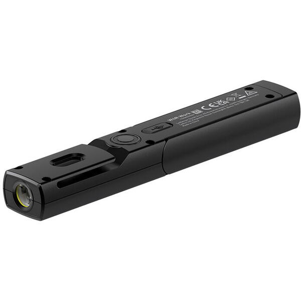 Lanternă W4R Work Ledlenser - 220LM, Reîncărcabilă USB, Negru - 2