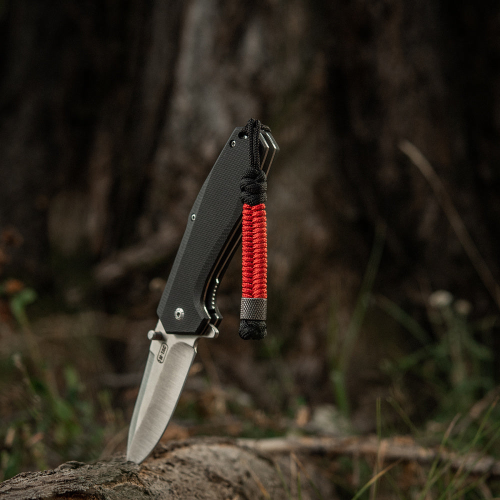 Lanyard Cuțit Fish&Cylindre M-Tac - Negru/Roșu